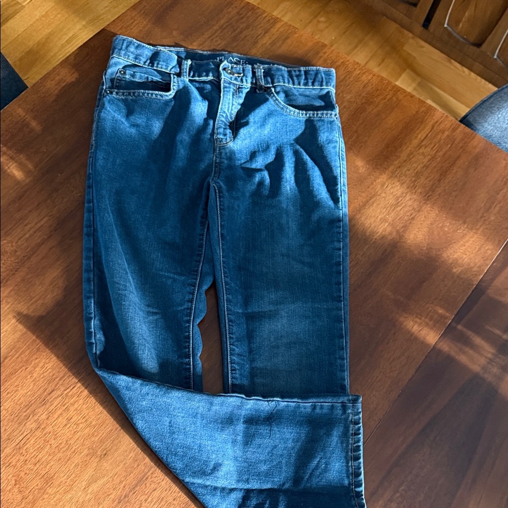 Place youth Deep Blue Relaxed boot cut Jeans-14